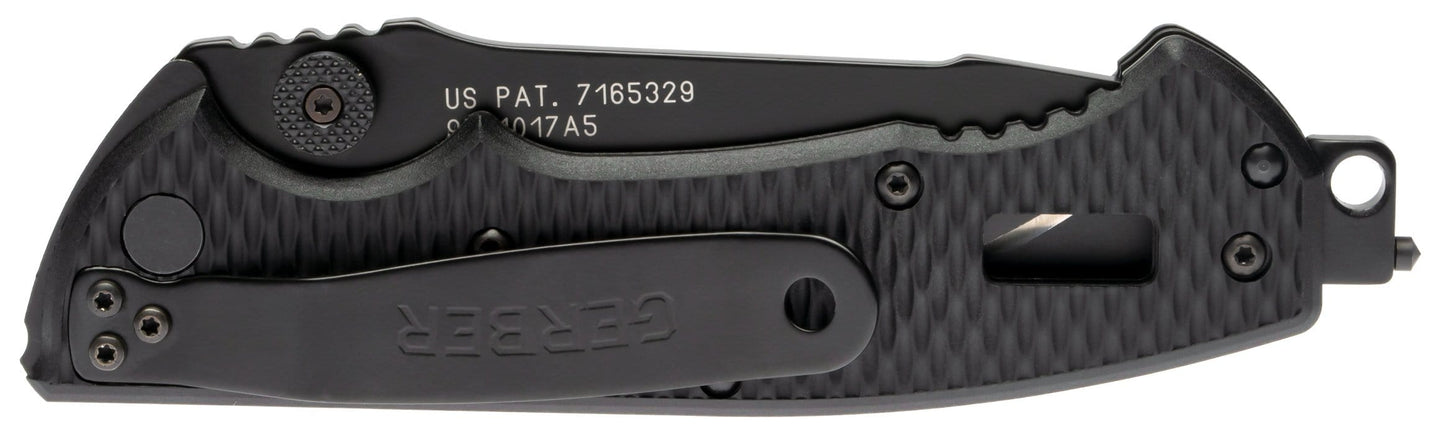 Gerber Hinderer CLS, Black Nylon Handle, Black Blade, ComboEdge