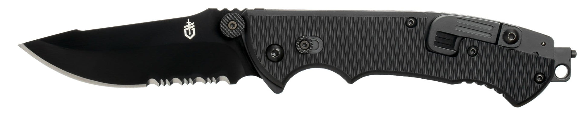 Gerber Hinderer CLS, Black Nylon Handle, Black Blade, ComboEdge