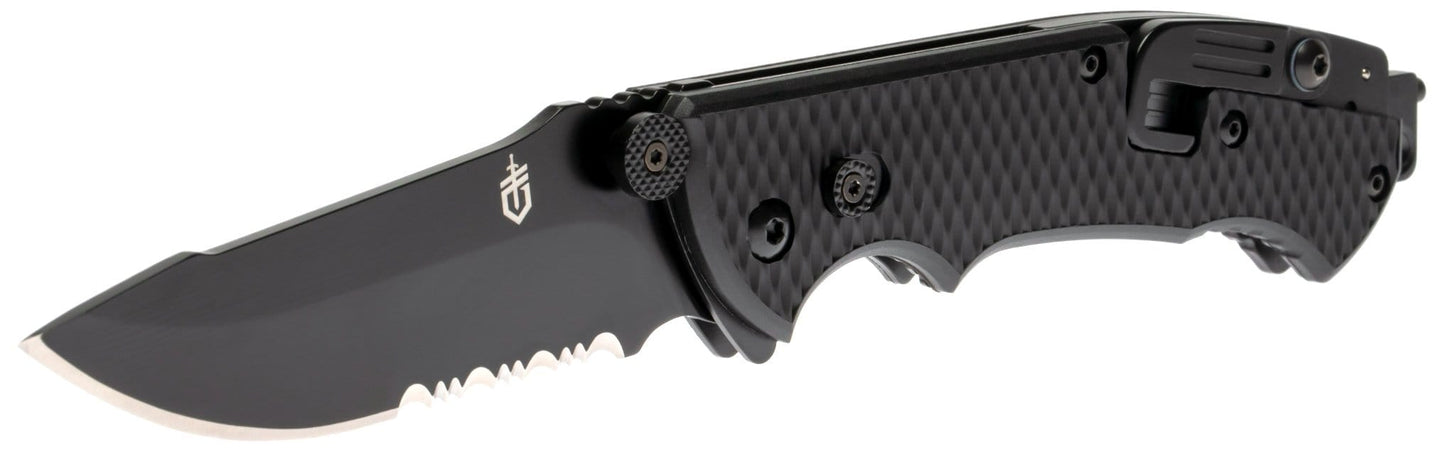 Gerber Hinderer CLS, Black Nylon Handle, Black Blade, ComboEdge