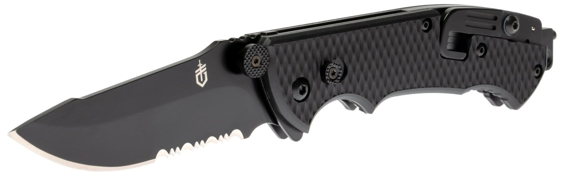 Gerber Hinderer CLS, Black Nylon Handle, Black Blade, ComboEdge