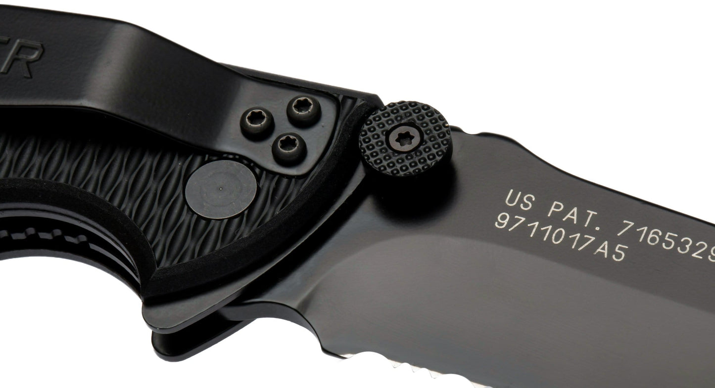 Gerber Hinderer CLS, Black Nylon Handle, Black Blade, ComboEdge