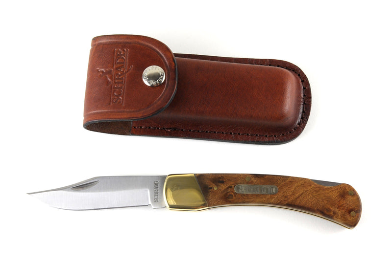 Schrade Old Timer 6OTW 5" Golden Bear Lockback Knife with Desert Ironwood Handle