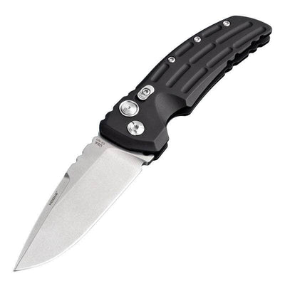 Hogue EX-A01 Automatic, 3.5" Blade, Black Aluminum Handle - 34136