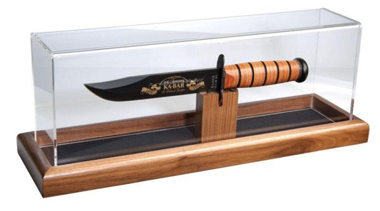 Ka-bar Wood-Base Dome Presentation Case 19" x 6-3/4" x 8"