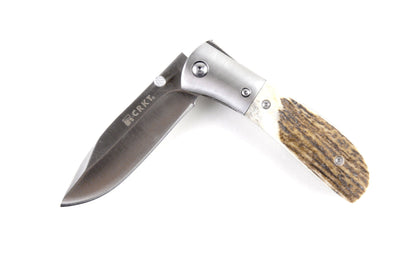 Columbia River M4 Pocket Knife with Stag Handles, Plain