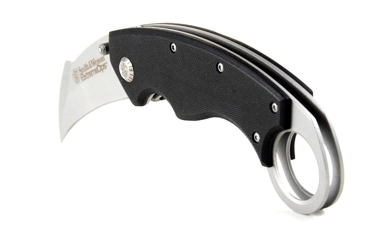 Smith & Wesson Smith & Wesson Extreme Ops Karambit, Black G10 Handle, Plain - CK33
