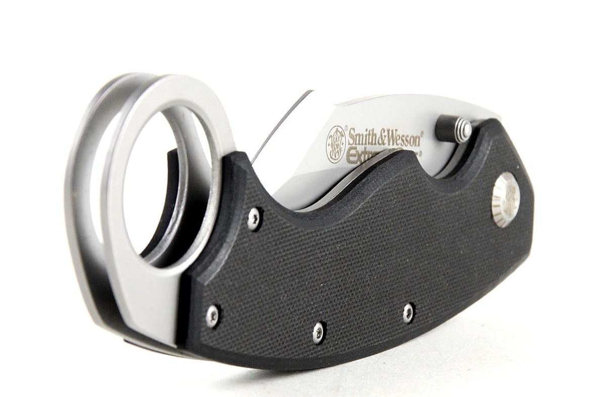 Smith & Wesson Smith & Wesson Extreme Ops Karambit, Black G10 Handle, Plain - CK33