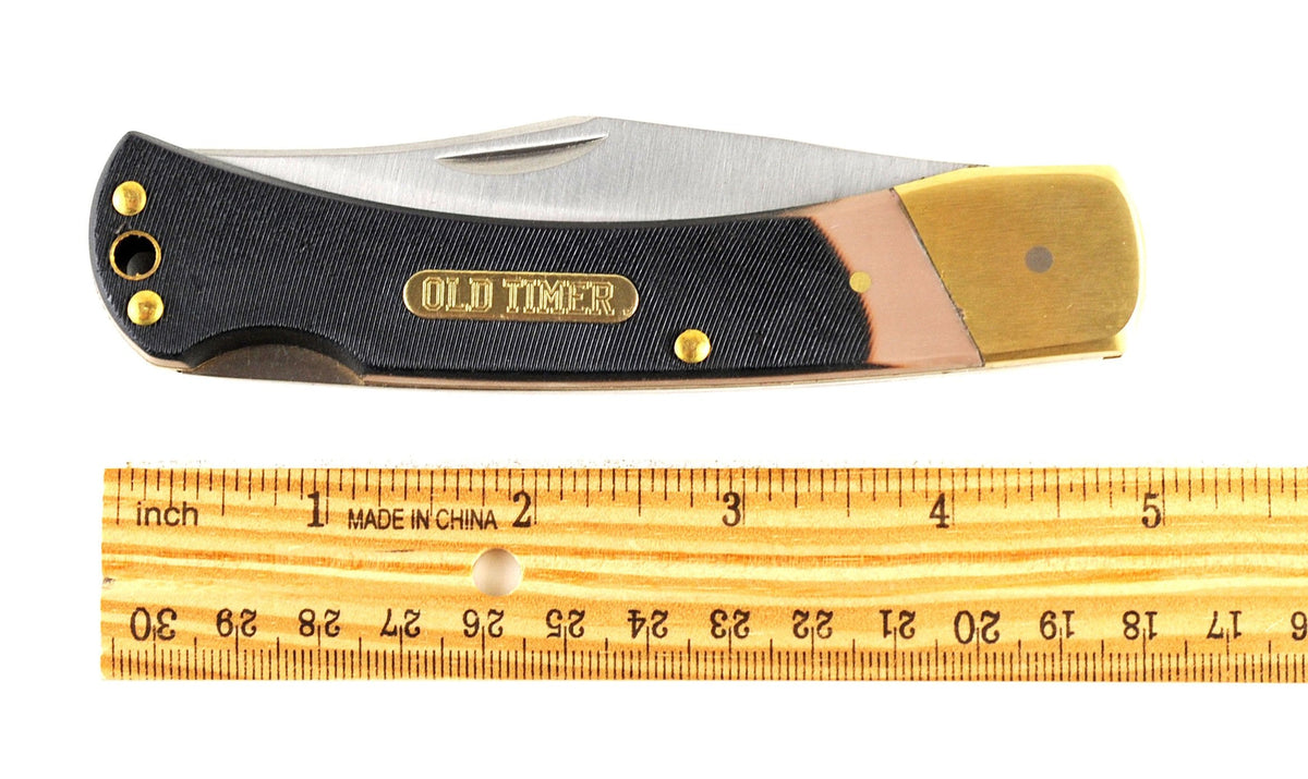 Schrade Old Timer 6OT Golden Bear Pocket Knife with Nylon Sheath