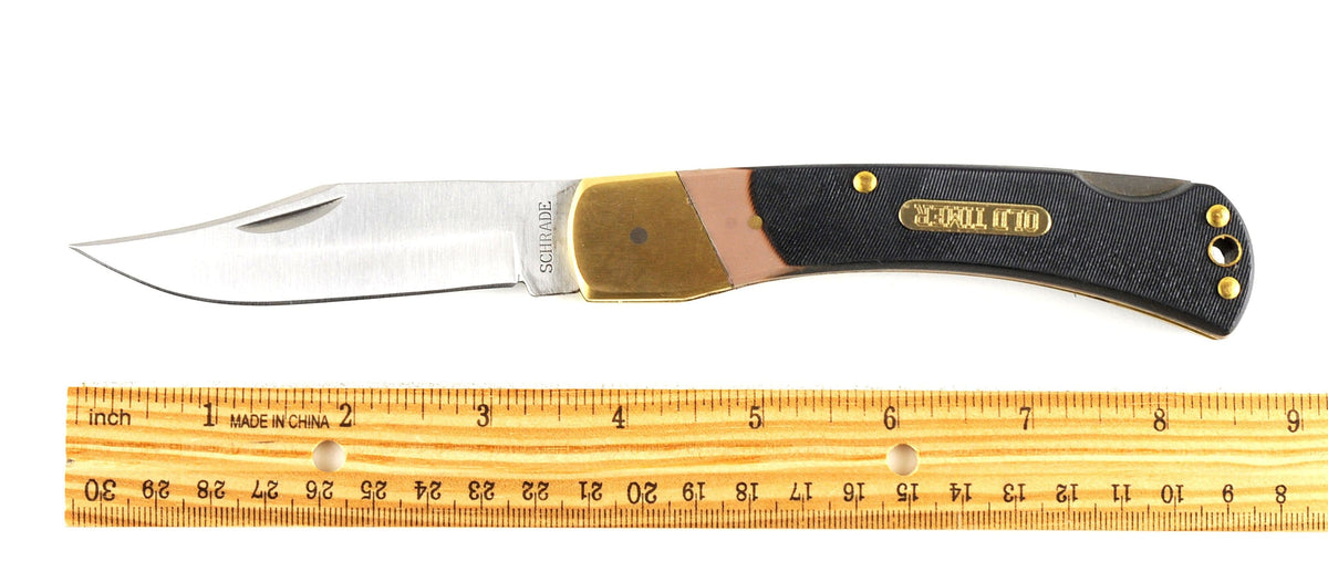 Schrade Old Timer 6OT Golden Bear Pocket Knife with Nylon Sheath