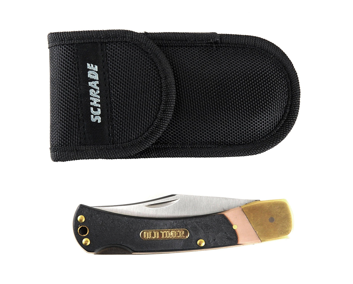 Schrade Old Timer 6OT Golden Bear Pocket Knife with Nylon Sheath
