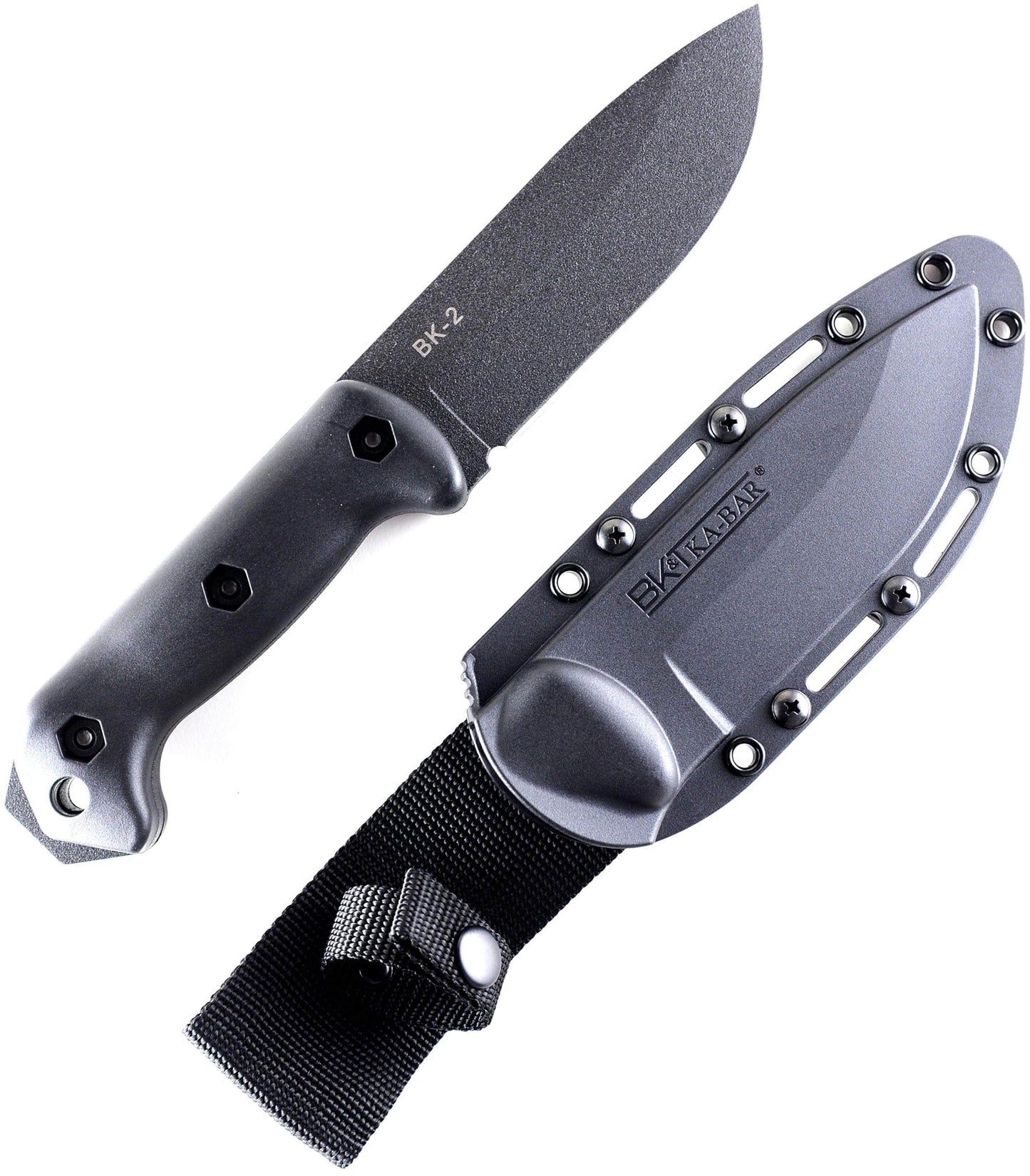 KA-BAR BK2 Becker Campanion, 5.25" 1095 Cro-Van Blade, Ultramid Handle, Plastic Sheath