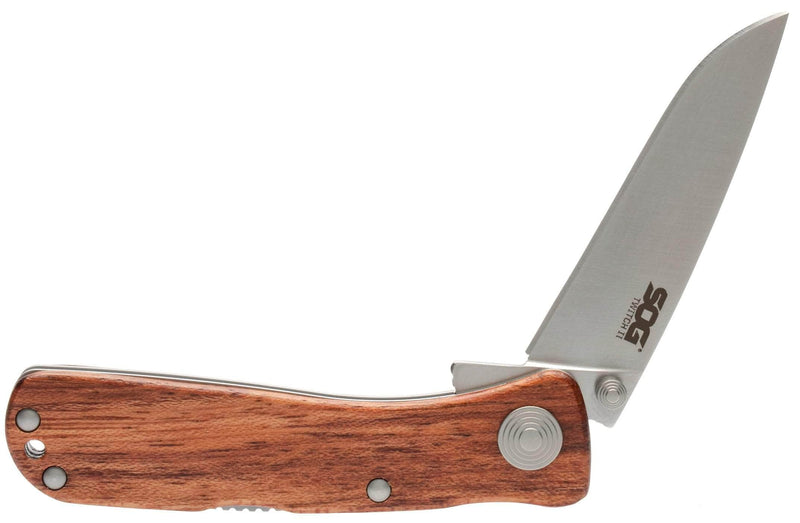 SOG Twitch II, 2.65" Assisted Blade, Rosewood Handle - TWI17