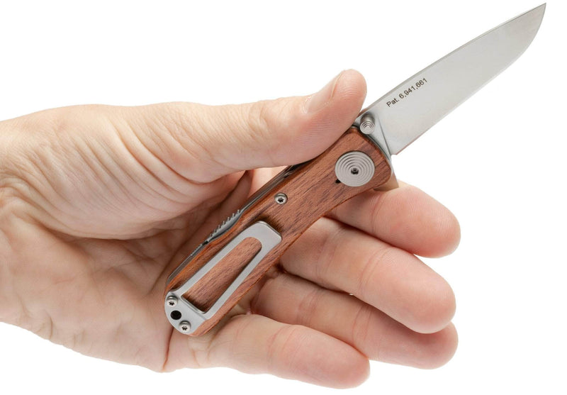 SOG Twitch II Lockback Pocket Knife - Wood Handle