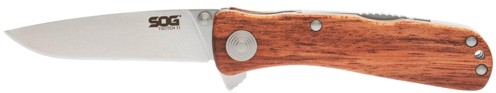 SOG Twitch II, 2.65" Assisted Blade, Rosewood Handle - TWI17
