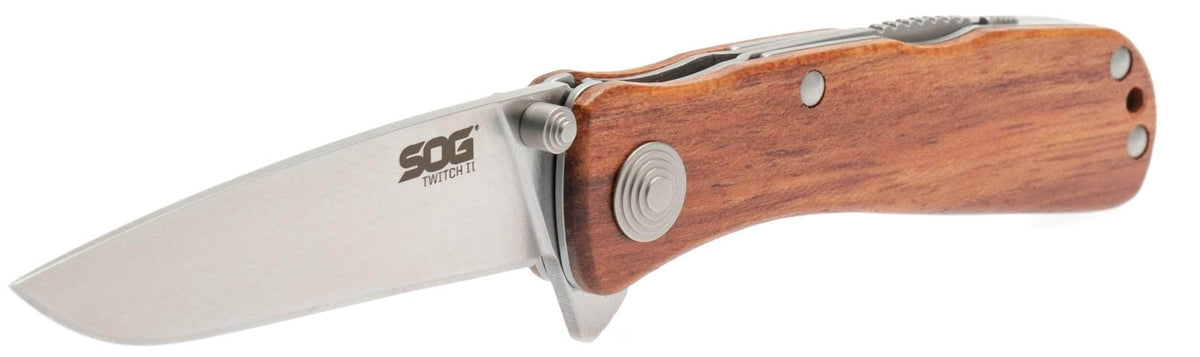 SOG Twitch II, 2.65" Assisted Blade, Rosewood Handle - TWI17