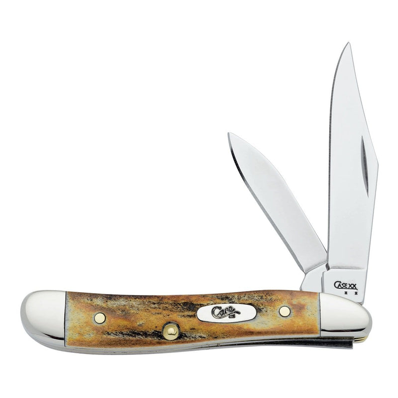 Case Cutlery 2-Blade Peanut Pocket Knife Stag Handles