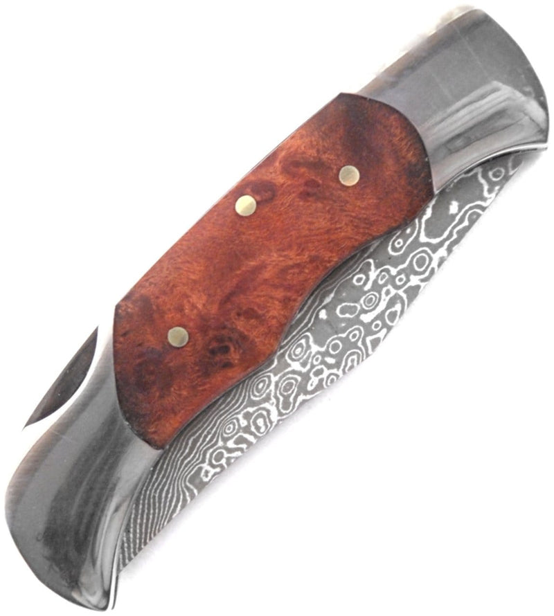 Magnum by Boker Damascus Lady Knife with Burl Wood Handle