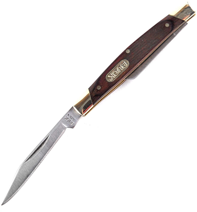 Buck Knives 375 Deuce, Woodgrain Handle, 2 Blade Pocket Knife