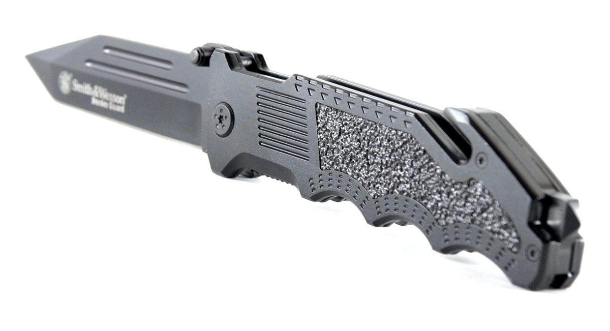 Smith & Wesson Border Guard 2, 4.4" Tanto Blade, Aluminum Handle with Trac-Tec Inserts