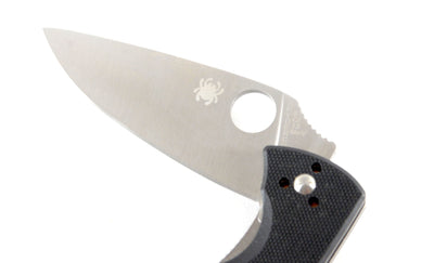 Spyderco Tenacious Pocket Knife (Plain Edge Silver Blade)