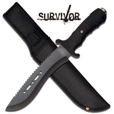 Master Cutlery Ultimate Extractor Bowie Survival Knife - Black