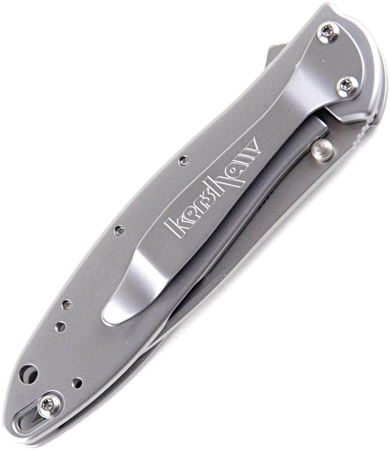 Engraved Kershaw Ken Onion Leek Pocket Knife (Classic Plain Edge)
