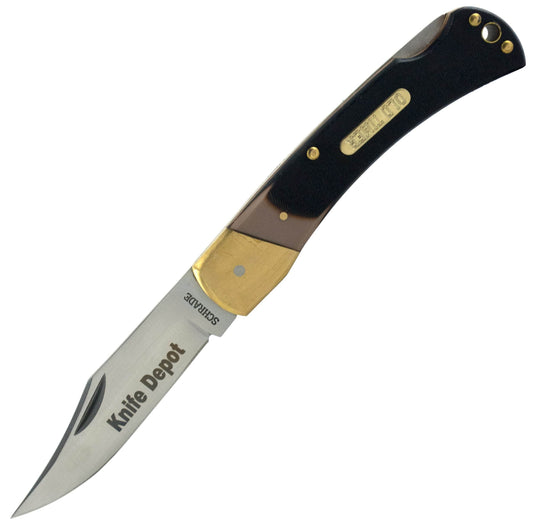 Engraved Schrade Old Timer 6OT Golden Bear Pocket Knife w/Sheath