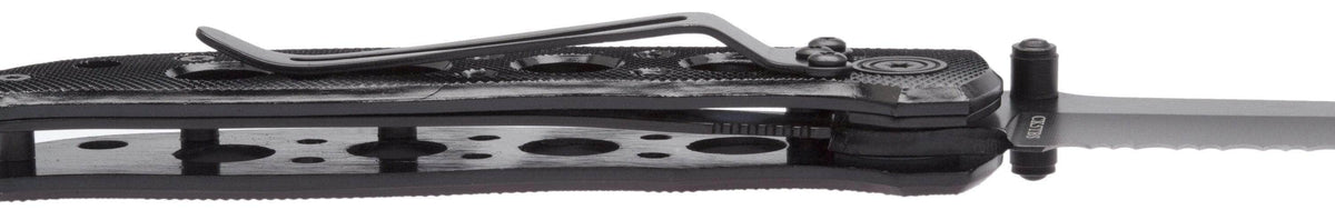 Smith & Wesson Bullseye Extreme OPS, 3.2" Combo Blade, Black Aluminum Handle - CK5TBS