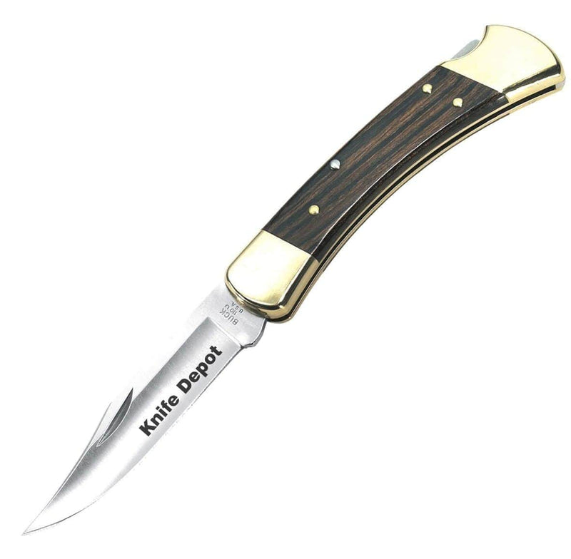 Engraved Buck 110 Hunting Pocket Knife
