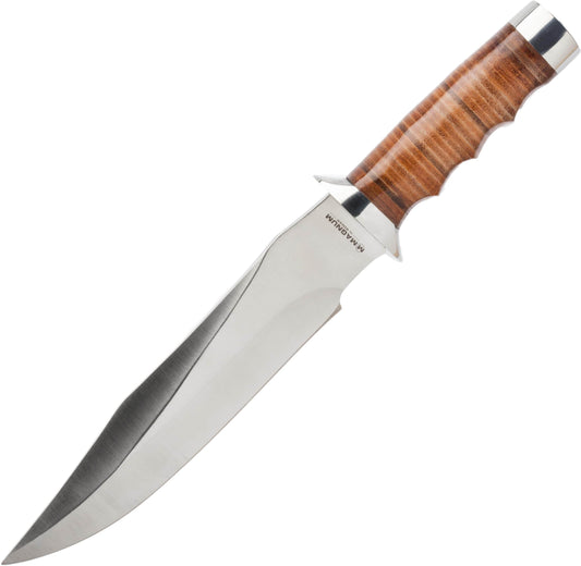 Magnum by Boker Giant Bowie with Leather Handle, Plain