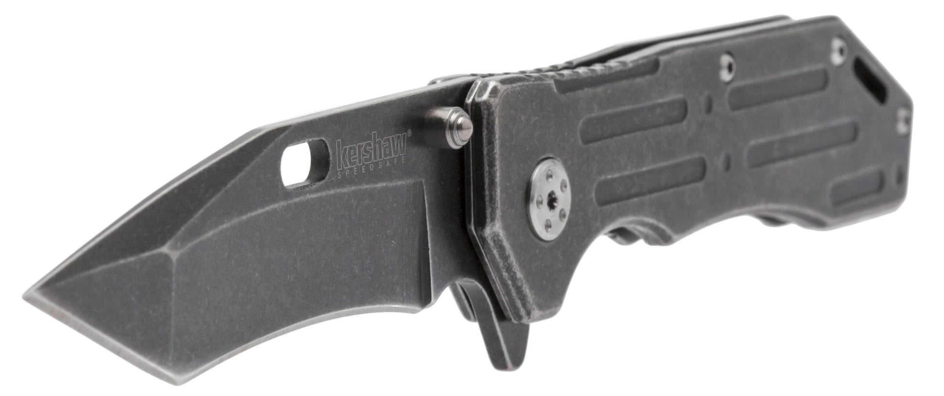 Kershaw Lifter Assisted Flipper, 3.5" 4Cr14 Steel Blade, SS Handles, BlackWash Finish - 1302BW