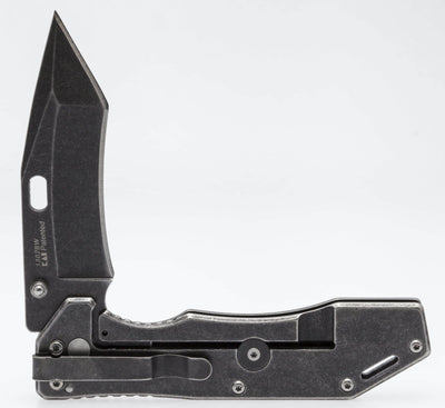 Kershaw Lifter Assisted Flipper, 3.5" 4Cr14 Steel Blade, SS Handles, BlackWash Finish - 1302BW
