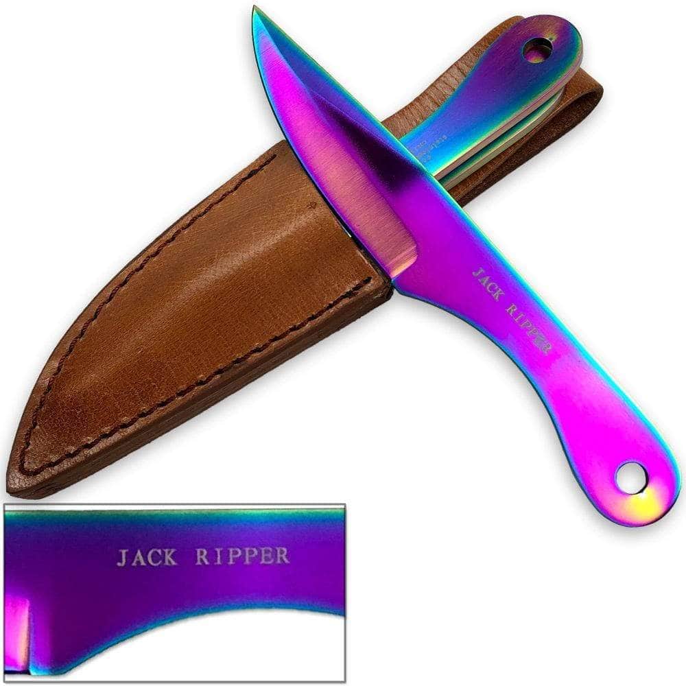 Jack Ripper CH-005SS rainbow stainless steel throwing knives
