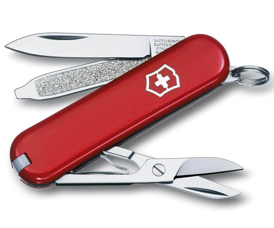 Victorinox Classic SD Swiss Army Knife, Red Cellidor Scales, 7 Functions