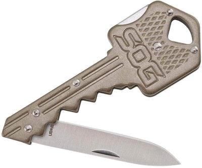 SOG Key Knife, 1.5" Lockback Blade, Steel Handle - KEY102