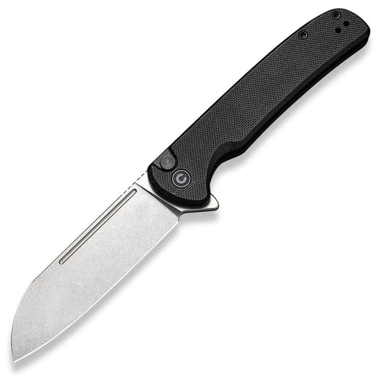 CIVIVI Chevalier, 3.46" Sheepsfoot Button Lock Blade, G10 Handle - C20022-1