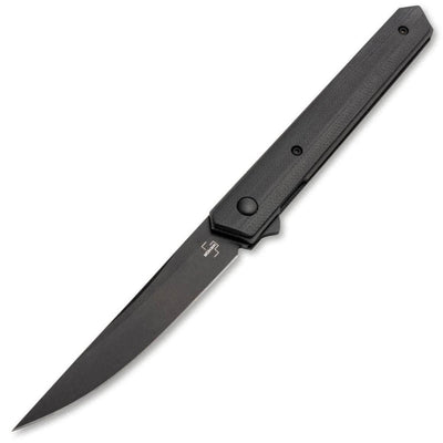 Boker Texas Tooth Pick Flipper Folding Knife Black G10 Handle VG