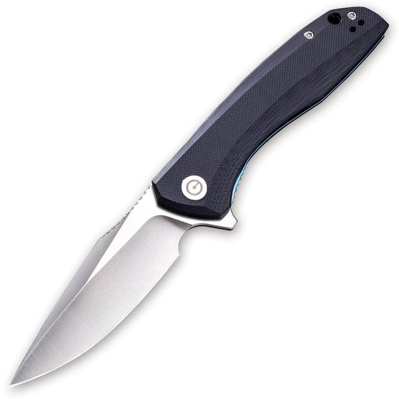 CIVIVI Baklash, 3.5" Satin Blade, Black G10 Handle - C801C