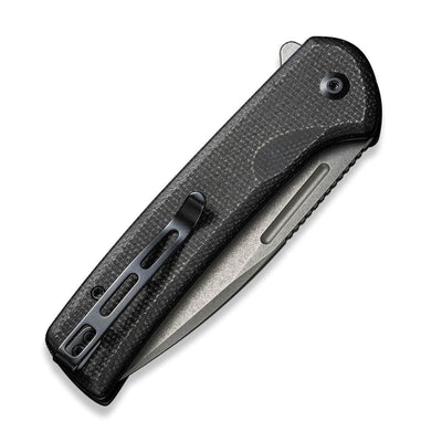 CIVIVI Conspirator, 3.48" Nitro-V Blade, Black Micarta Handle - C21006-1