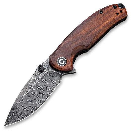 CIVIVI Pintail, 2.98" Damascus Blade, Cuibourtia Wood Handle - C2020DS-2