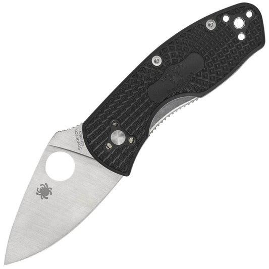 Spyderco Ambitious Lightweight, 2.42" Satin Blade, Black FRN Handle - C148PBK