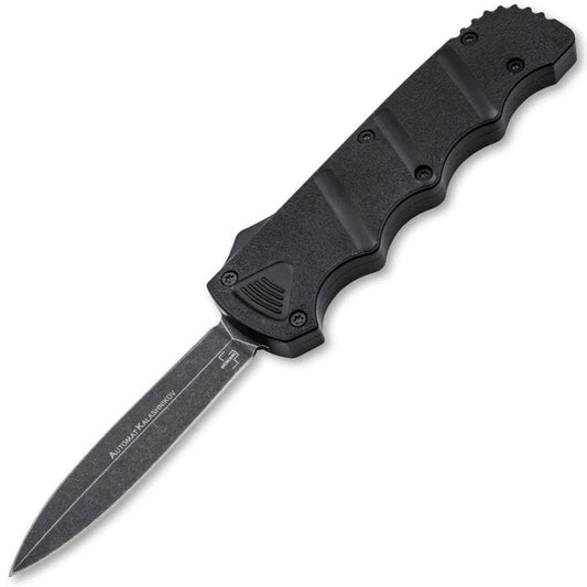 Boker Plus Kalashnikov OTF Dagger, 3.54" D2 Auto Blade, Aluminum Handle - 06EX354