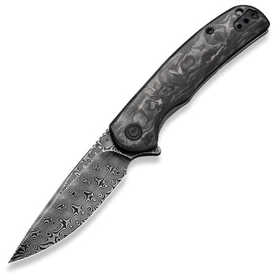 CIVIVI NOx, 2.97" Damascus Blade, Black Carbon Fiber/Steel Handle - C2110DS-1
