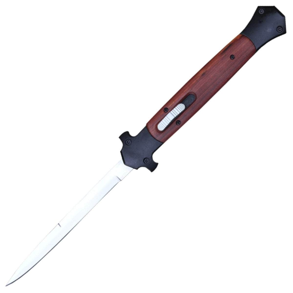 Delta Force Mago OTF Auto, 5.75" Blade, Brown Wood Handle DFMAGOBW