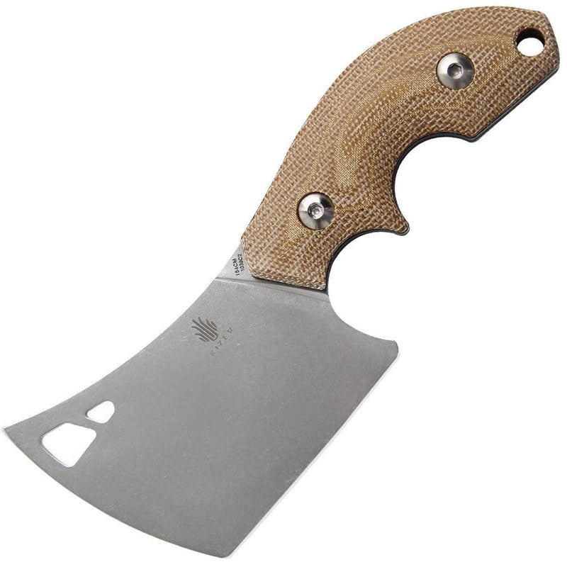 Kizer Butcher, 2.44" 154CM Blade, Brown Micarta Handle, Sheath - 1039C2