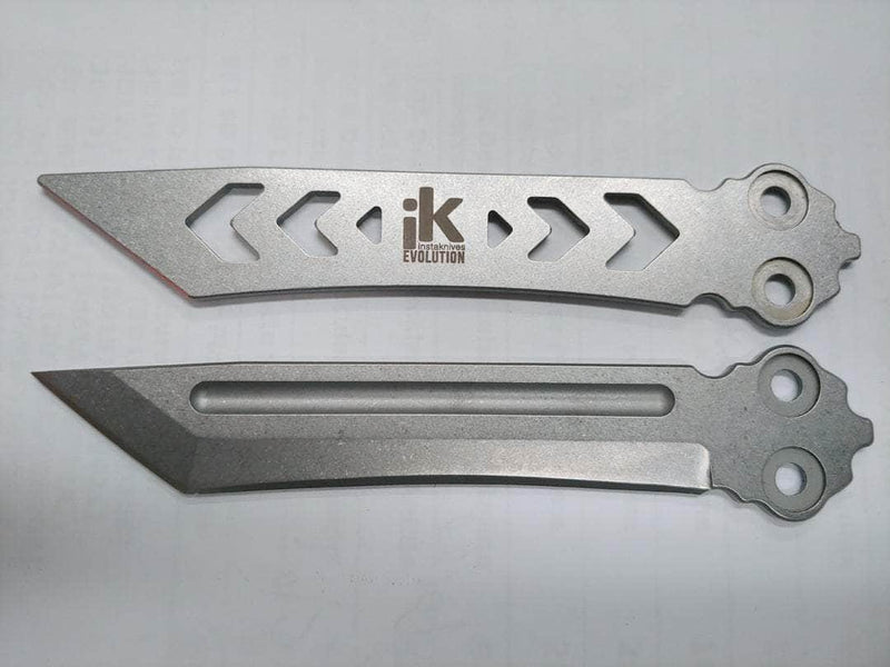 Instaknives Evolution Butterly Knife, Real / Trainer 5.3" Blades, Aluminum Handle - EV1SL