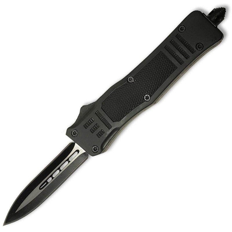 Black OTF Knife, 2.75" Spear Point Blade, Comfort Grip Handle - MOTF11-BK