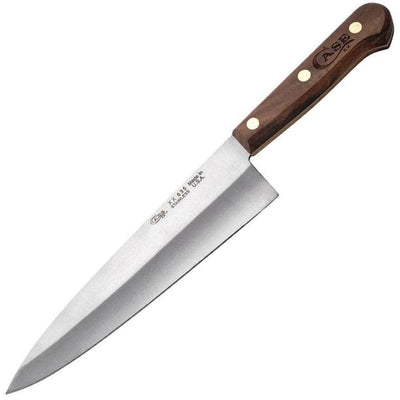 Case Household Cutlery Chef's Knife, 8" Blade, Solid Walnut Handle - 07316