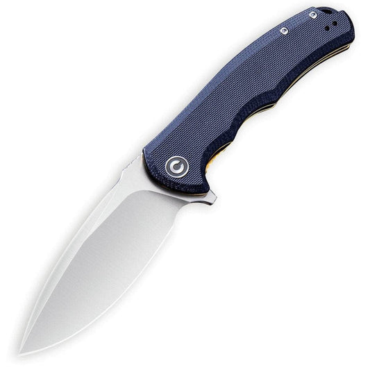 CIVIVI Praxis, 3.75" Satin Flipper Blade, Black G10 Handle - C803C