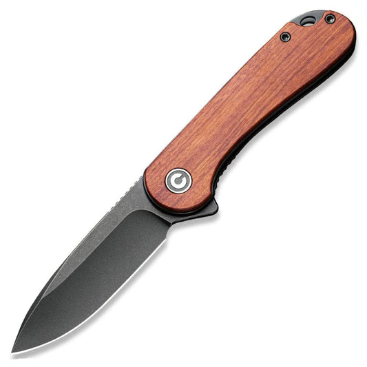 CIVIVI Elementum, 2.96" D2 Black Blade, Guibourtia Wood Handle - C907U